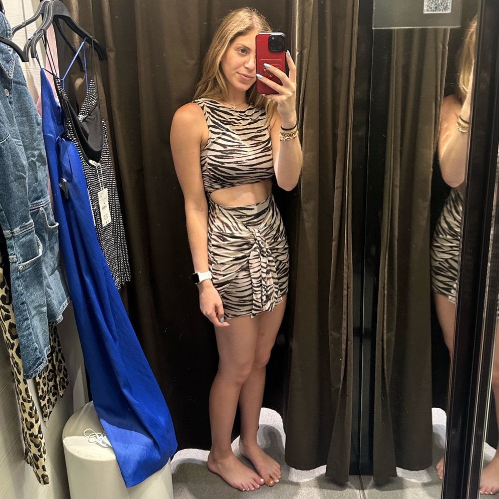 zara bodycon mini dress